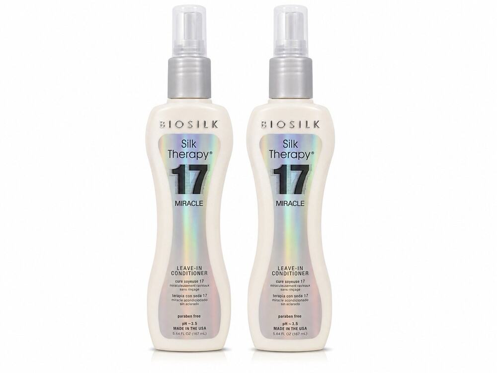 2 BioSilk Silk Therapy 17 Miracle Leave-In Conditioner Spray 5.64 oz 167ml